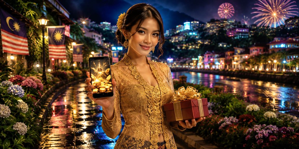 Malaysian VIP lottery player in kebaya receiving miloais88 bonus