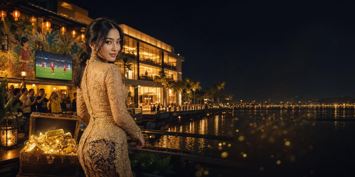 Penang player using the miloais88 casino app in kebaya attire